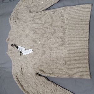 Taupe mock neck sweate